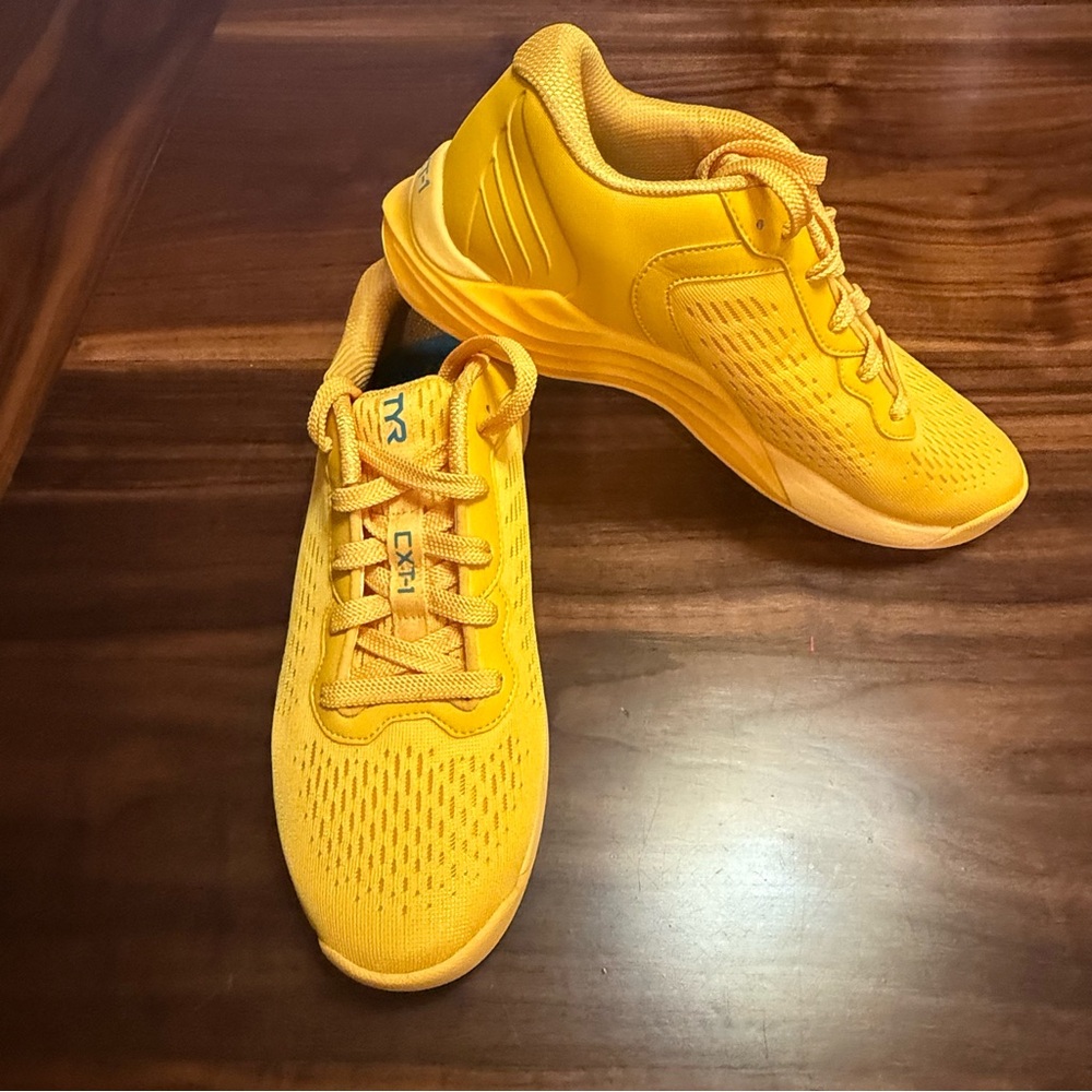 TYR Women's Yellow Mesh Athletic Sneakers - Picture 2 of 7